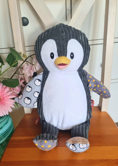 Pinguin Kuscheltier personalisiert mit Name Mädchen Plüschtier Weihnachtsgeschenk - CreativMade 