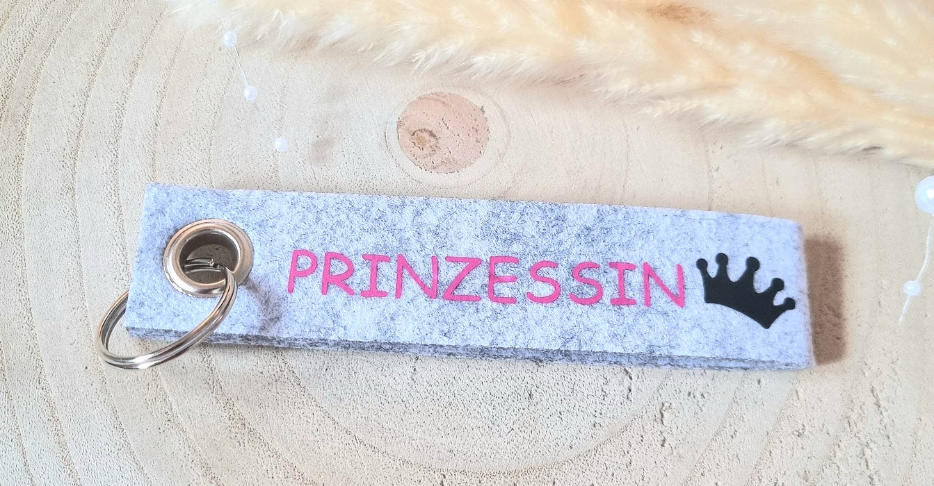 Filz Schlüsselanhänger personalisiert Prinzessin Zicke Deluxe Anhänger Spruch kleines Geschenk Freundin - CreativMade 