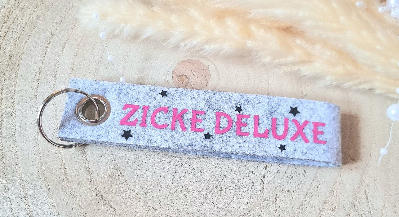 Filz Schlüsselanhänger personalisiert Prinzessin Zicke Deluxe Anhänger Spruch kleines Geschenk Freundin - CreativMade 