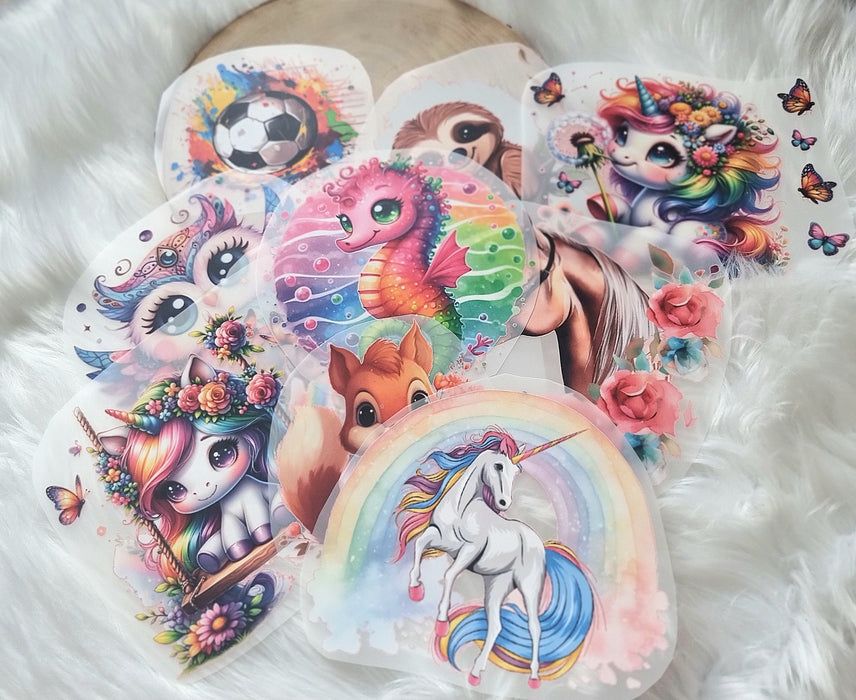 Bügelbild Meerjungfrau Schulkind Kinder Textilaufbügler DIY Projekt hochwertiger DTF Ausdruck XL - CreativMade