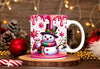 Weihnachtstasse personalisiert Schneemann Tasse Weihnachten Keramik Emaille Geschenkidee Nikolaus - CreativMade 