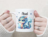 Personalisierte Tasse Drache Kindertasse mit Name Junge Emaille Keramik Namenstasse - CreativMade