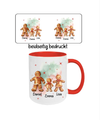 Weihnachtstasse personalisiert Familie Tasse Weihnachten Eltern Kinder Geschenk Keksmännchen - CreativMade 