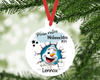 Mein erstes Weihnachten personalisiert Junge Schneemann Weihnachtsbaum Anhänger mit Name Weihnachtsanhänger Christbaumschmuck Baby Ornament - CreativMade 