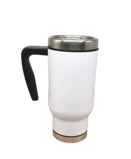 Thermobecher personalisiert Pferd Cup Becher mit Namen Edelstahl mit Griff Geschenk Kaffeebecher Auto Reisebecher isoliert - CreativMade 