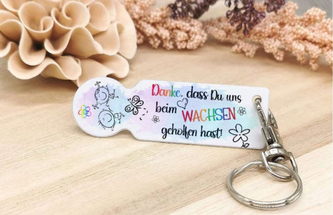 Einkaufswagenlöser Wagenlöser Danke, dass Du uns beim Wachsen geholfen hast Abschiedsgeschenk Erzieherin Erzieher Kita - CreativMade 