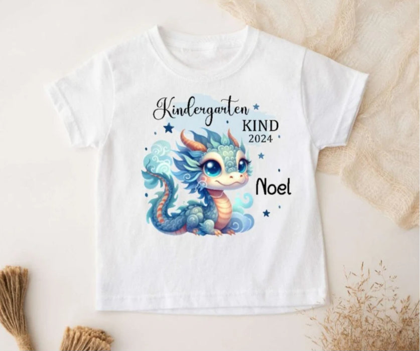 Kindergartenkind T-Shirt Pirat Drache personalisiert Kita Kind Jungen Kindergarten Start - CreativMade 