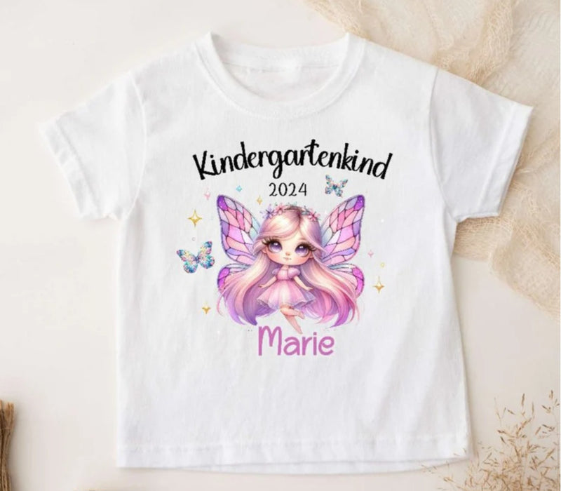 Kindergartenkind T-Shirt Fee personalisiert Kita Kind Mädchen Kindergarten Start - CreativMade 