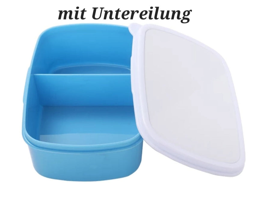 Brotdose Pferd Kinder personalisiert mit Name Mädchen Lunchbox Einschulung Vesperbox Trennfach Kindergarten - CreativMade 