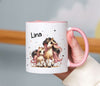 Personalisierte Tasse Pferd Kindertasse mit Name Mädchen Emaille Keramik Namenstasse - CreativMade