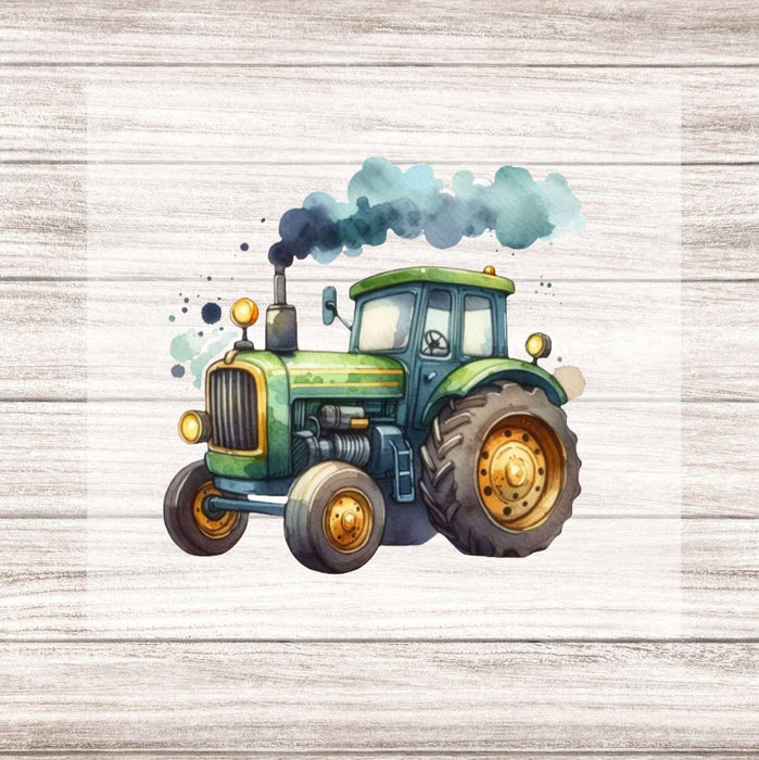 Bügelbild Traktor Kinder Textilaufbügler DIY Projekt hochwertiger DTF Ausdruck XL - CreativMade