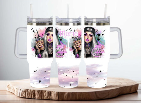 Thermobecher to go personalisiert Edelstahl mit Strohhalm Kaffebecher Trinkbecher 1100ml Skinny Cup Becher Geschenk - CreativMade