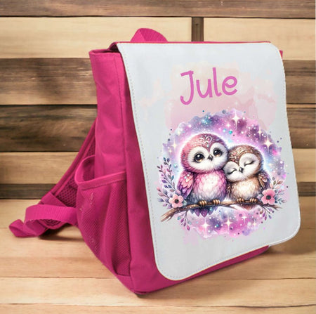 Kinderrucksack Eule personalisiert mit Name Einhorn Kindergarten Mädchen Kindergartentasche Kita - CreativMade 