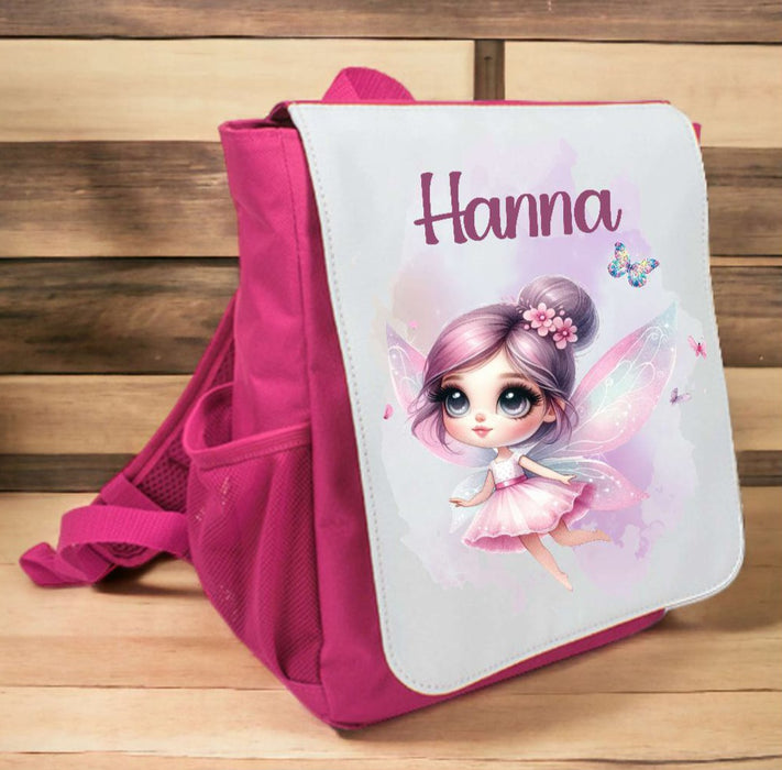 Kinderrucksack Fee personalisiert mit Name Einhorn Kindergarten Mädchen Kindergartentasche Kita - CreativMade 