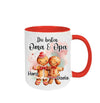 Weihnachtstasse personalisiert Oma & Opa Tasse Weihnachten Geschenk Familie Keksmännchen - CreativMade 