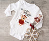 Mein erstes Weihnachten Baby Outfit Body Rentier Mädchen Babybody Langarm oder Kurzarm - CreativMade 