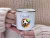 Personalisierte Tasse Fußball Kindertasse mit Name Junge Emaille Keramik Namenstasse - CreativMade