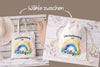 Wechselkleidung Kita Regenbogen Tasche personalisiert mit Name Mädchen Kindergarten Wechselwäsche Wechselsachen Beutel - CreativMade 