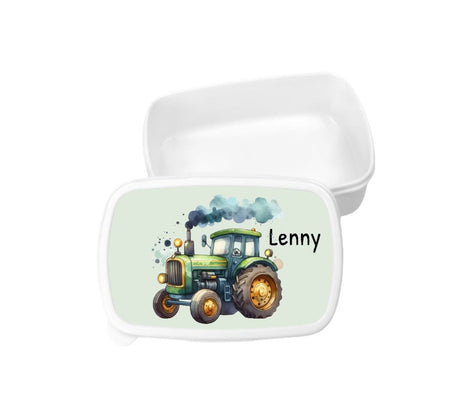 Brotdose Trinkflasche und Rucksack personalisiert Traktor Kinder Set Edelstahl Flasche Kita Set Kindergarten Kinderrucksack Jungen - CreativMade