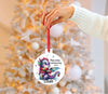 Mein erstes Weihnachten personalisiert Junge Drache Weihnachtsbaum Anhänger mit Name Weihnachtsanhänger Christbaumschmuck Baby Ornament - CreativMade 