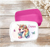 Set Brotdose und Trinkflasche personalisiert mit Namen Einhorn Edelstahl 500ml Lunchbox Mädchen - CreativMade