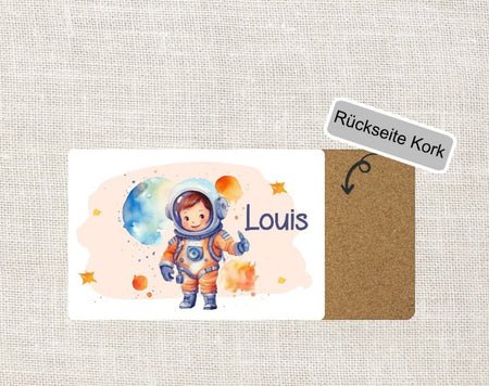 Tischset Kinder Astronaut personalisiert mit Name Junge Platzdeckchen Platzset Einschulung - CreativMade