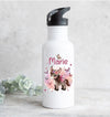 Set Brotdose und Trinkflasche personalisiert mit Namen Esel Edelstahl 500ml Lunchbox Mädchen - CreativMade