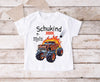 Schulkind T-Shirt mit Name personalisiert Junge Monstertruck Einschulungsshirt Einschulung erste Klasse Geschenk - CreativMade