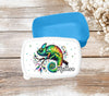 Set Brotdose und Trinkflasche personalisiert mit Namen Chamäleon Edelstahl 500ml Lunchbox Jungen - CreativMade