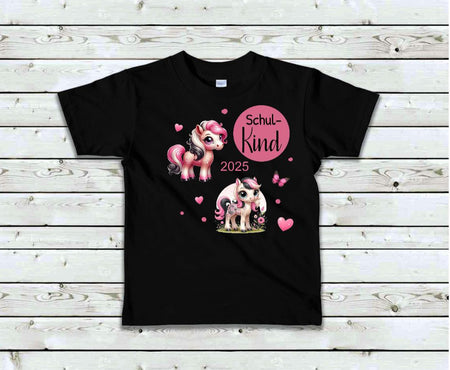 Bügelbild Pferd Schulkind Kinder Textilaufbügler DIY Projekt hochwertiger DTF Ausdruck XL - CreativMade