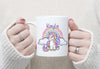 Personalisierte Tasse Einhorn Kindertasse mit Name Mädchen Emaille Keramik Namenstasse - CreativMade