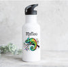 Set Brotdose und Trinkflasche personalisiert mit Namen Chamäleon Edelstahl 500ml Lunchbox Jungen - CreativMade
