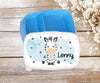 Set Brotdose und Trinkflasche personalisiert mit Namen Zebra Edelstahl 500ml Lunchbox Jungen - CreativMade