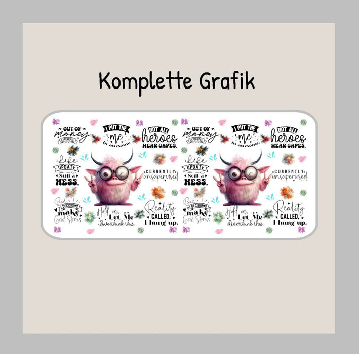 Eiskaffeeglas personalisiert Spruch Humorvoll Witzig Lustig Trinkglas mit Deckel Strohhalm Tasse Glas Geschenk - CreativMade 