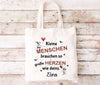 Kleine Menschen brauchen so große Herzen wie Deins Geschenkidee Tragetasche Beutel Anerkennung Abschiedsgeschenk Kitazeit - CreativMade 