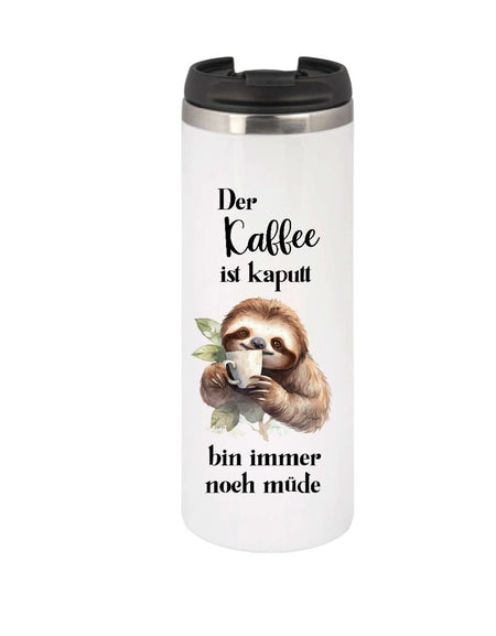 Thermobecher personlisiert mit Namen der Kaffee ist kaputt Spruch lustig to go Becher Trinkbecher Warmhaltebecher mit Deckel Edelstahl - CreativMade 