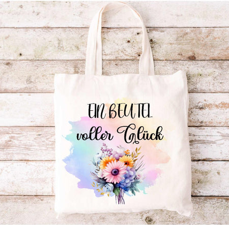 Personalisierte Tragetasche ein Beutel voller Glück Einkaufstasche Beutel Geschenkidee - CreativMade 