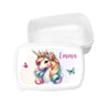 Set Brotdose und Trinkflasche personalisiert mit Namen Einhorn Edelstahl 500ml Lunchbox Mädchen - CreativMade