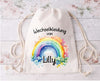 Wechselkleidung Kita Regenbogen Tasche personalisiert mit Name Mädchen Kindergarten Wechselwäsche Wechselsachen Beutel - CreativMade 