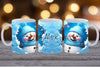 Weihnachtstasse personalisiert Schneemann Tasse Weihnachten Keramik Emaille Geschenkidee für Ihn Nikolaus - CreativMade 