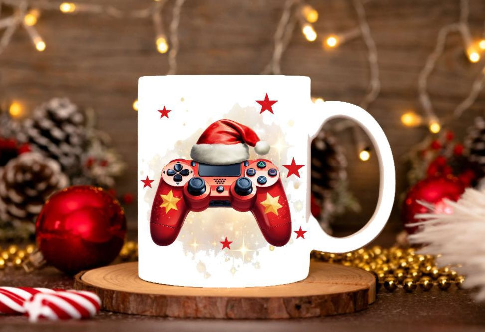 Weihnachtstasse Controller Junge Tasse Weihnachten personalisiert Kindertasse Nikolaus Geschenk - CreativMade 