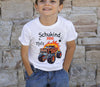 Schulkind T-Shirt mit Name personalisiert Junge Monstertruck Einschulungsshirt Einschulung erste Klasse Geschenk - CreativMade