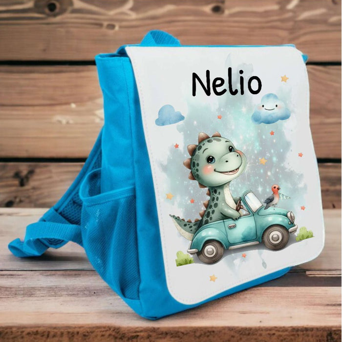 Kindergarten Rucksack personalisiert mit Name Auto Drache Jungen Kindergartentasche Kita Kinder - CreativMade