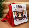 Kindergarten Rucksack personalisiert mit Name Fledermaus Mädchen Kindergartentasche Kita Kinder - CreativMade