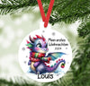 Mein erstes Weihnachten personalisiert Junge Drache Weihnachtsbaum Anhänger mit Name Weihnachtsanhänger Christbaumschmuck Baby Ornament - CreativMade 