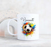 Kindertasse Tasse Fußball Junge personalisiert mit Name Kunststoff bruchsicher Lerntasse Namenstasse - CreativMade