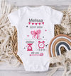 Babybody personalisiert Geburtsdaten mit Name Mädchen Body Kurzarm Langarm Baumwolle - CreativMade 