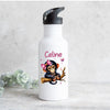Set Brotdose und Trinkflasche personalisiert mit Namen Affe Edelstahl 500ml Lunchbox Mädchen - CreativMade