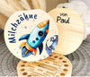 Zahndose personalisiert Milchzahndose Rakete mit Name Zahnbox für Milchzähne Geschenk Einschulung - CreativMade 