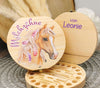 Zahndose personalisiert Milchzahndose Pferd mit Name Zahnbox für Milchzähne Geschenk Einschulung - CreativMade 